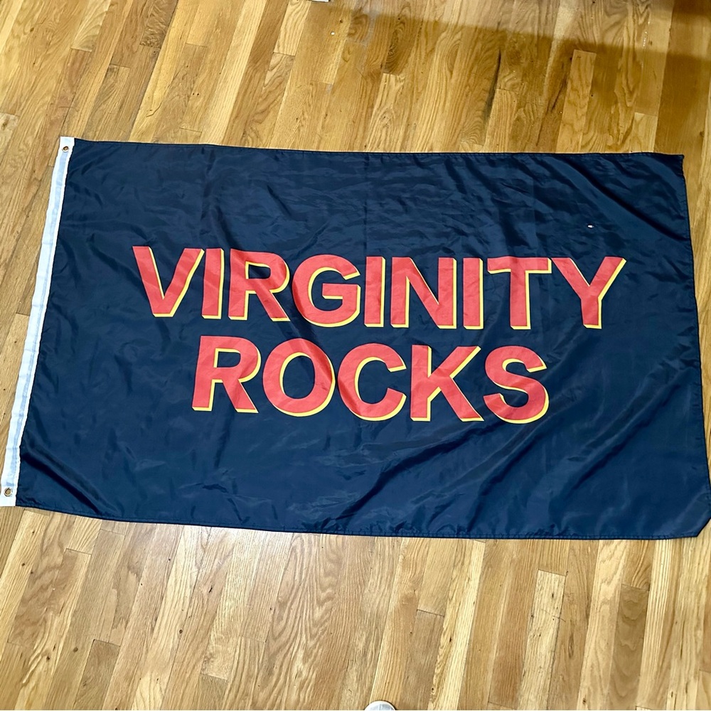 Virginity Rocks Dorm Flag